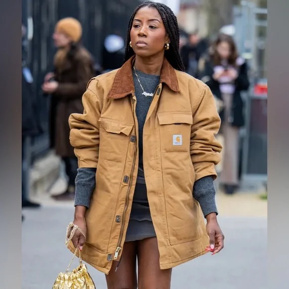 L.L.Bean Red/Brown Corduroy, Sz Large - Vintage Field Barn Jacket, Chore Coat - Picture 9 of 14